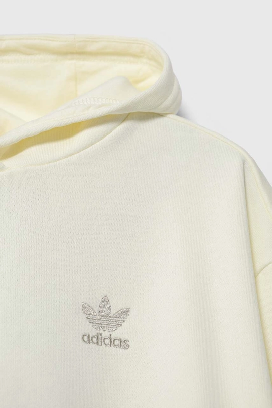 CHLAPEC Dětská bavlněná mikina adidas Originals IP3074 béžová