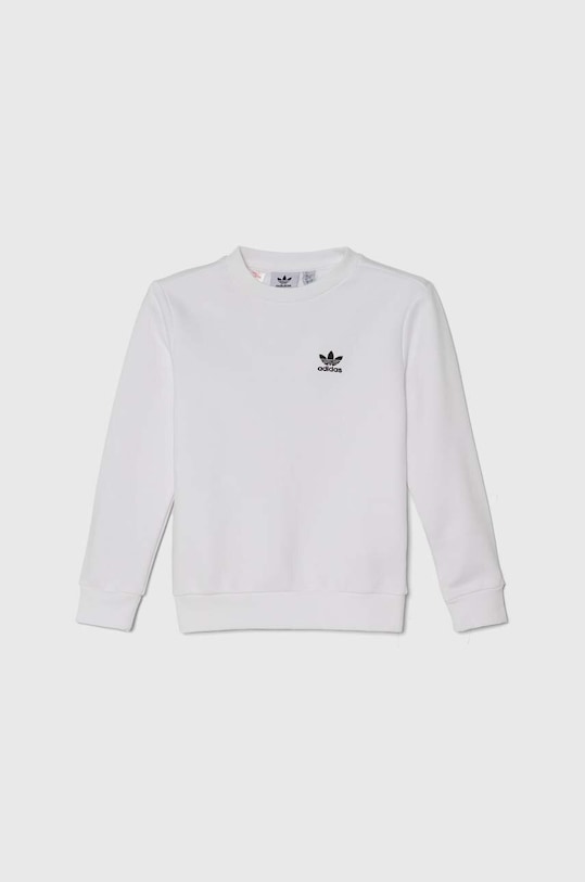 Dětská mikina adidas Originals bez kapuce bílá IP3052