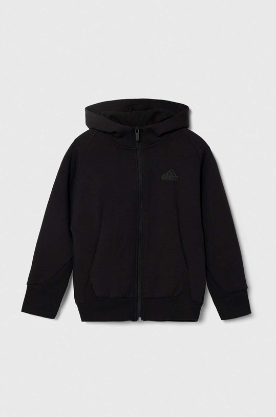 Παιδική μπλούζα adidas με κουκούλα μαύρο HY1239
