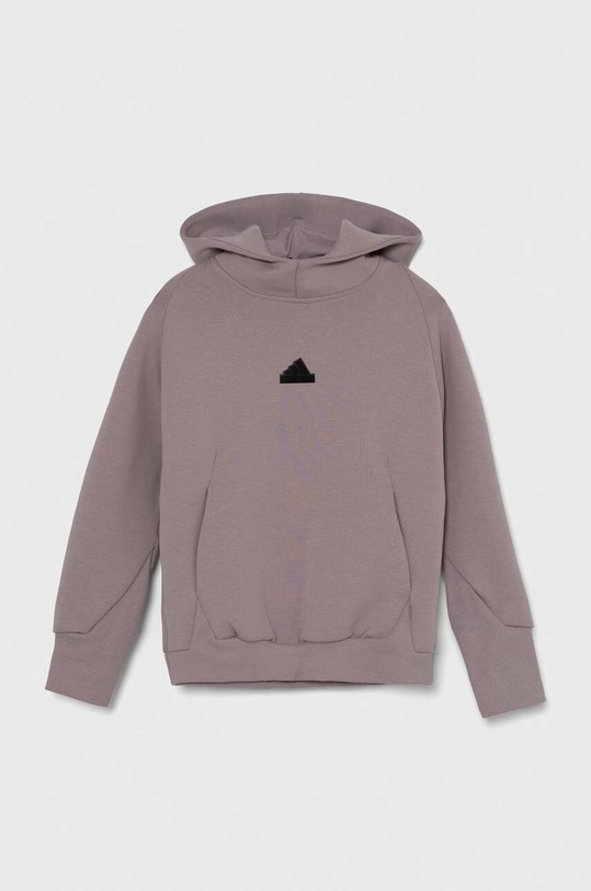 adidas bluza dziecięca z kapturem fioletowy IM8396