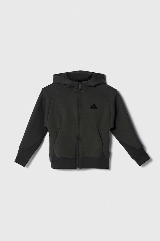 Detská mikina adidas s elastanom zelená IM8398