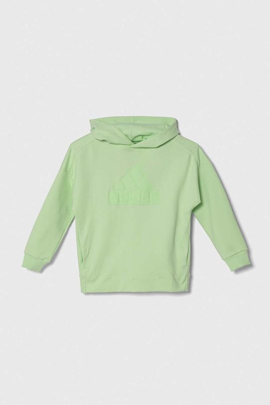 adidas bluza dziecięca z kapturem zielony IS4414
