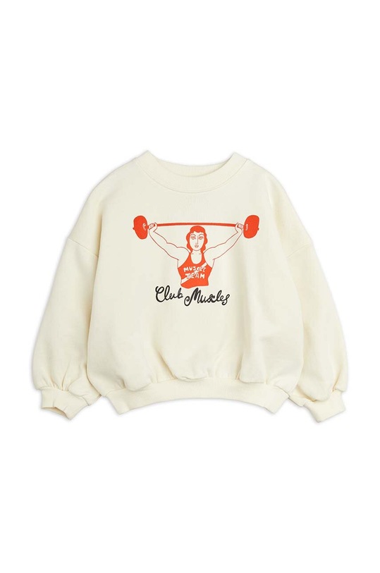 Mini Rodini bluza bawełniana dziecięca Club muscles 2422014411 biały SS24