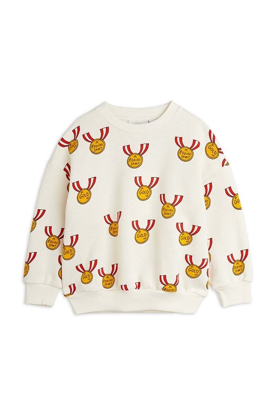 Mini Rodini bluza bawełniana dziecięca Medal wzorzyste beżowy 2422015097