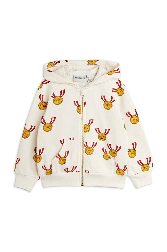 Dětská bavlněná mikina Mini Rodini Medal s kapucí béžová 2422015197