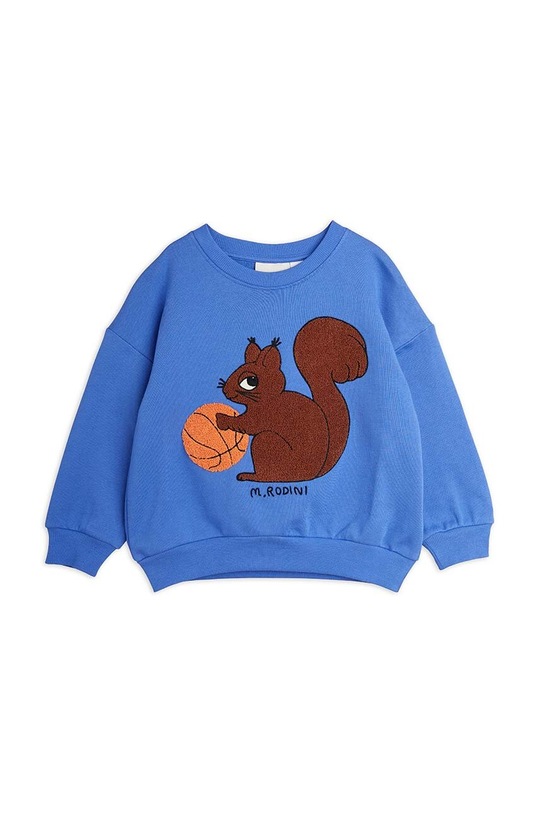 Mini Rodini bluza bawełniana dziecięca Squirrel aplikacja niebieski 2422015460