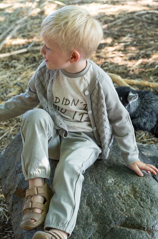 Băieți That's mine cardigan din bumbac pentru copii Paco 070221 gri