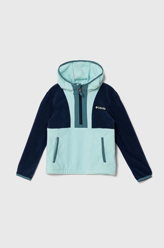 Βρεφική μπλούζα fleece Columbia Back Bowl Lite Half με κουκούλα τιρκουάζ 2070811