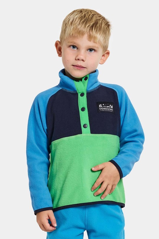 Dětská mikina Didriksons MONTE KIDS HALF BU 3 bez kapuce modrá 505279