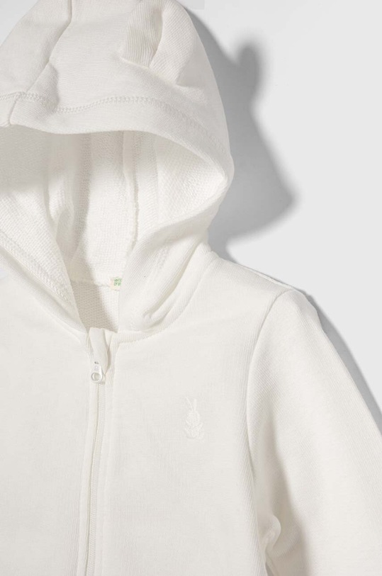 Chlapec Bavlnená mikina pre bábätká United Colors of Benetton 3J70A500R.W.Reproposed biela