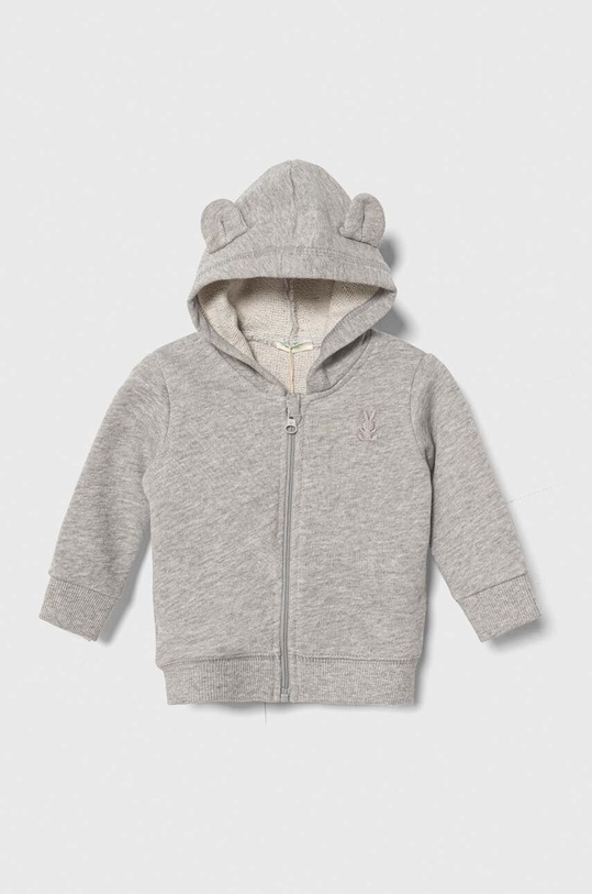 United Colors of Benetton hanorac de bumbac pentru bebelusi uni gri 3J70A500R.W.Reproposed