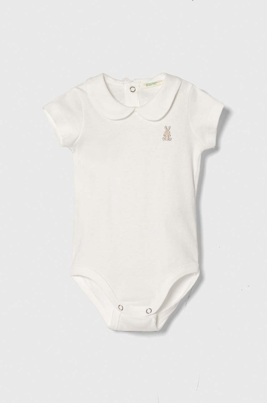 United Colors of Benetton body bawełniane niemowlęce Produkt niemowlęcy biały 3I9WMB112.W.Repro.PPYH