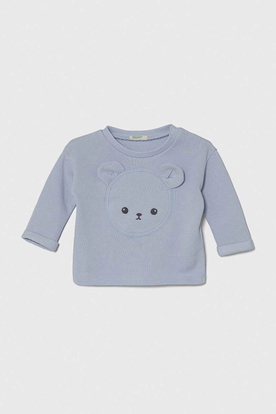 Pamučna dukserica za bebe United Colors of Benetton pamuk plava 3J70A1050.W.Seasonal