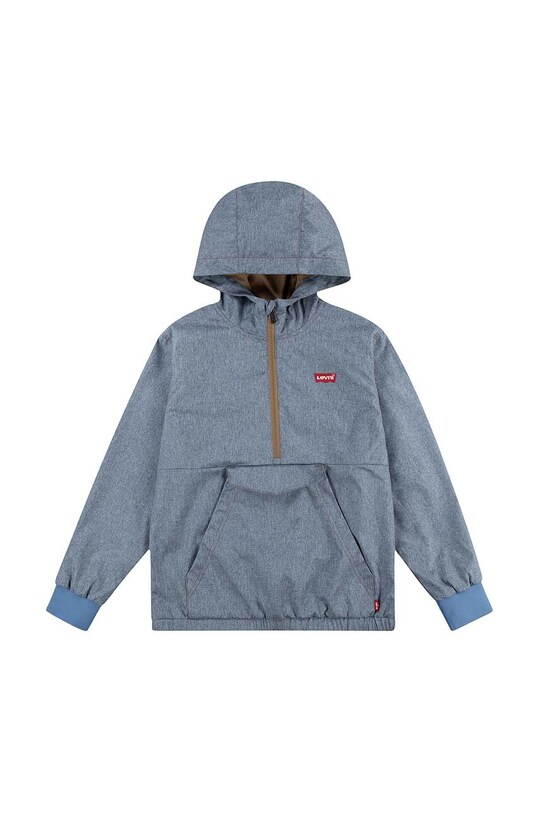 Levi's hanorac de bumbac pentru copii LVB CHAMBRAY ANORAK uni albastru 9EK395