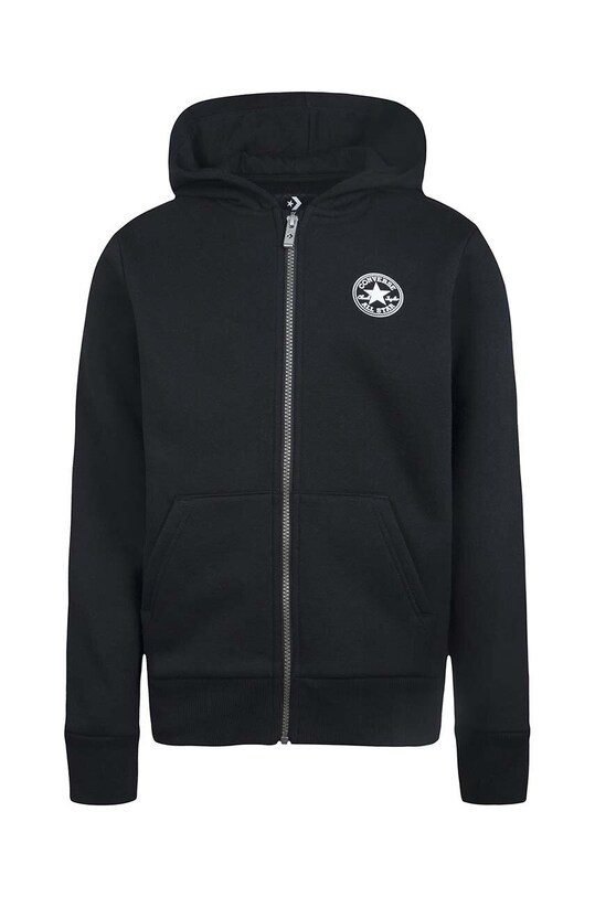 Detská mikina Converse s kapucňou čierna 9CC857