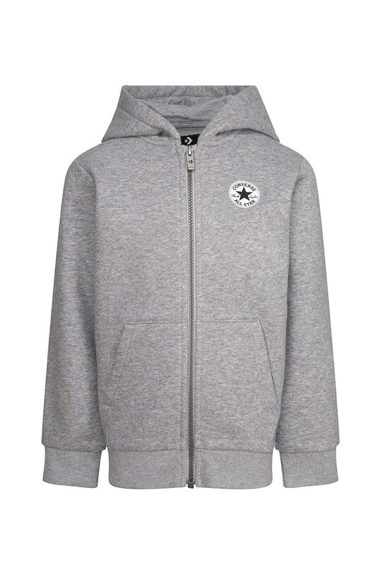 Detská mikina Converse s kapucňou sivá 8CC857