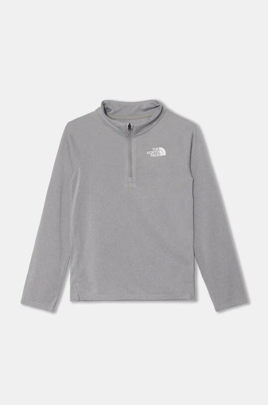 The North Face longsleeve dziecięcy NEVER STOP 1/4 ZIP pozostałe szary NF0A870Q