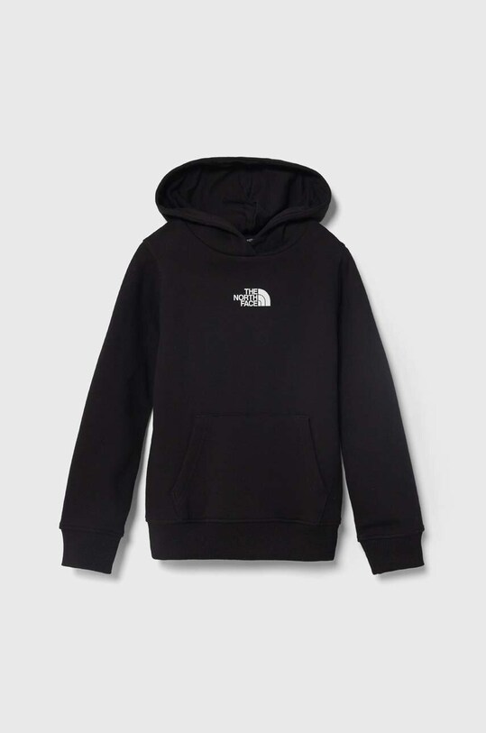 The North Face gyerek melegítőfelső pamutból PO ZUMU HOODIE pamut fekete NF0A877R