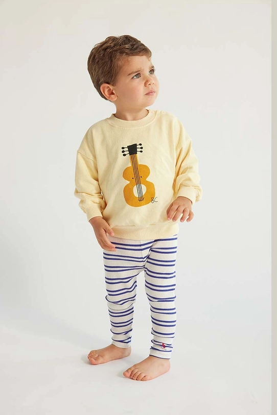 Bobo Choses bluza bawełniana niemowlęca nadruk żółty 124AB024