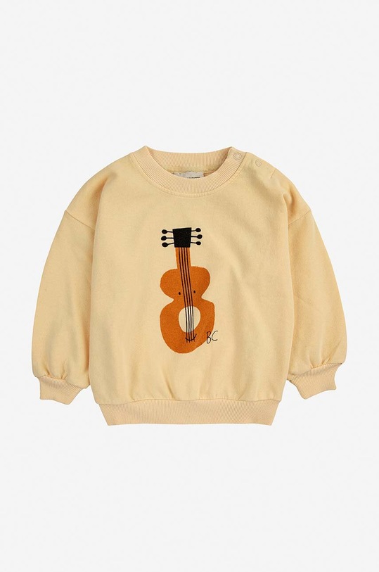 Bobo Choses hanorac de bumbac pentru bebelusi 124AB024 galben SS24