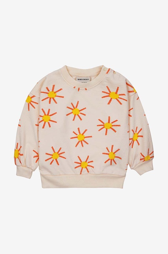 Bobo Choses bluza bawełniana niemowlęca wzorzyste beżowy 124AB022