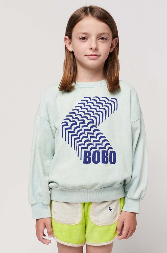 Детская хлопковая кофта Bobo Choses хлопок голубой 124AC043