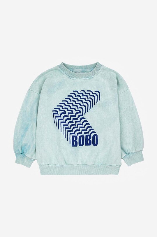 Детская хлопковая кофта Bobo Choses 124AC043 голубой SS24