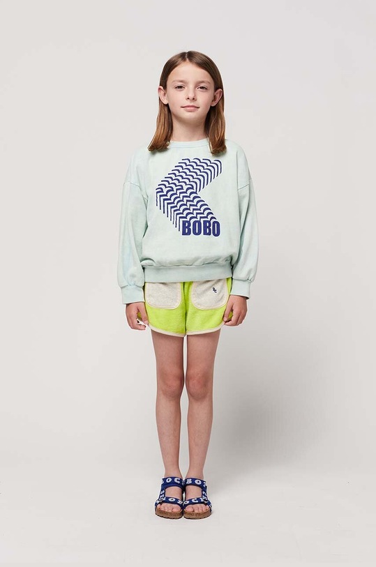 Bobo Choses hanorac de bumbac pentru copii albastru 124AC043