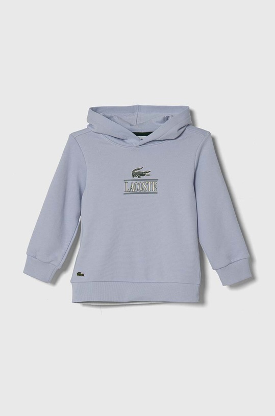 Lacoste hanorac de bumbac pentru copii print albastru SJ3805