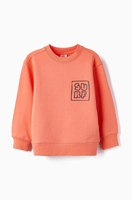 Detská bavlnená mikina zippy 3105882803 oranžová SS24