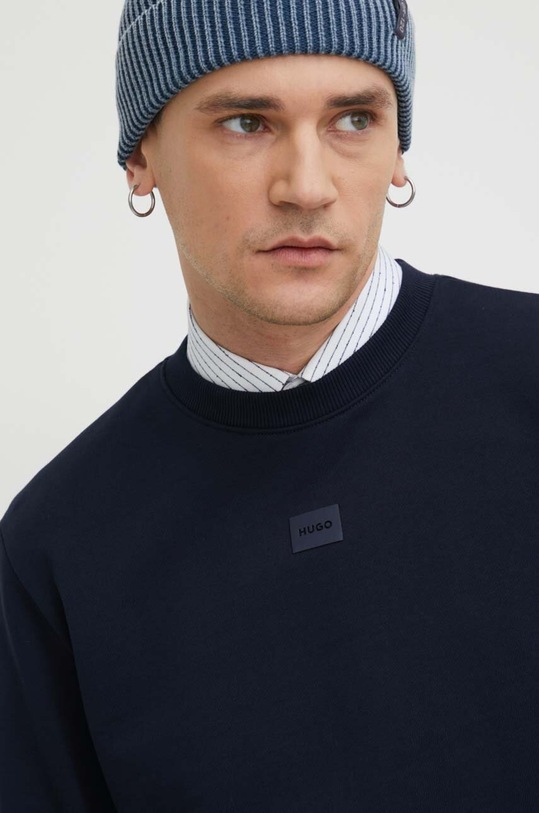 Bavlněná mikina HUGO námořnická modř 50505018