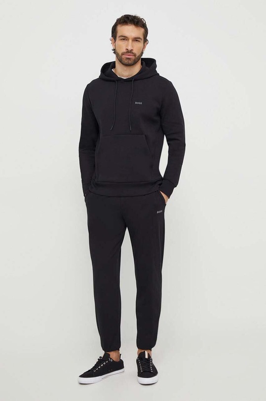 BOSS Green bluza 50506130 czarny SS24