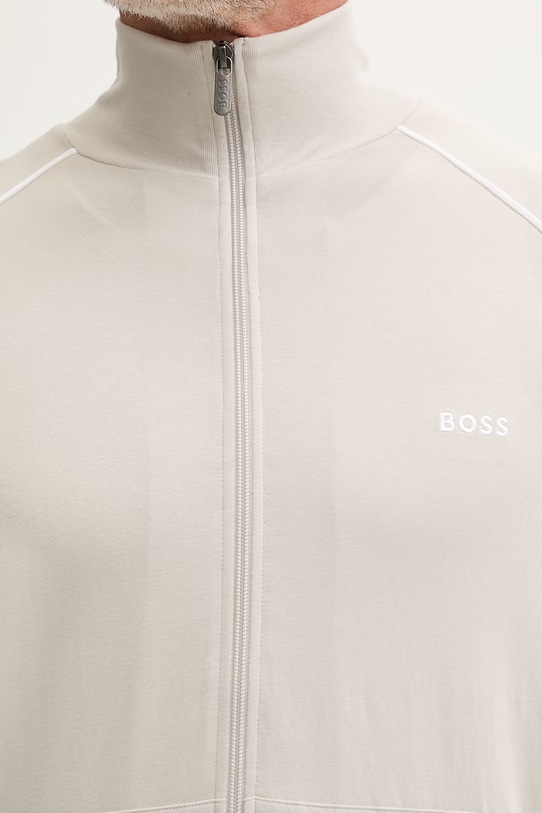 BOSS bluza rozpinana męska bawełniana z elastanem Mix&Match Jacket Z 50515307 beżowy