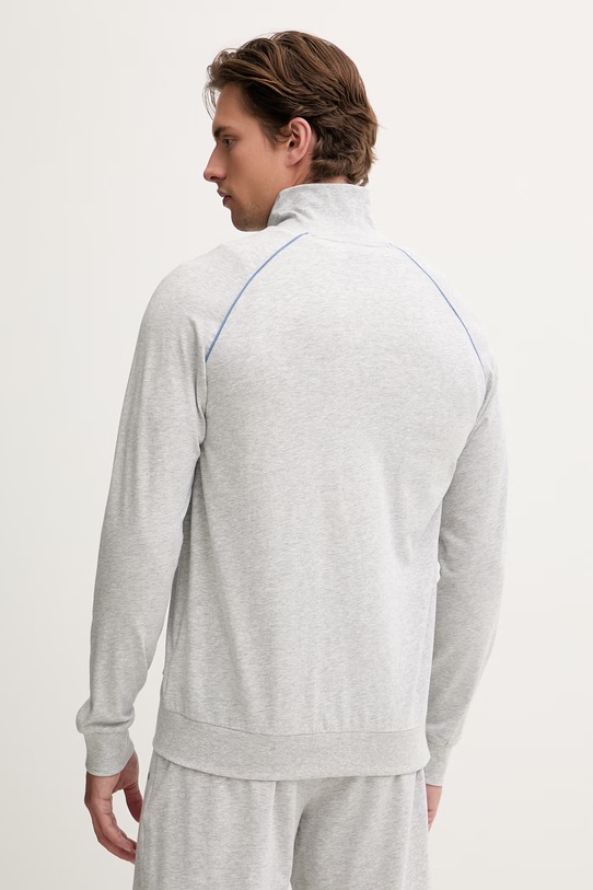 Oblečení BOSS rozepínací mikina pánská bavlněná s elastanem Mix&Match Jacket Z 50515307 šedá