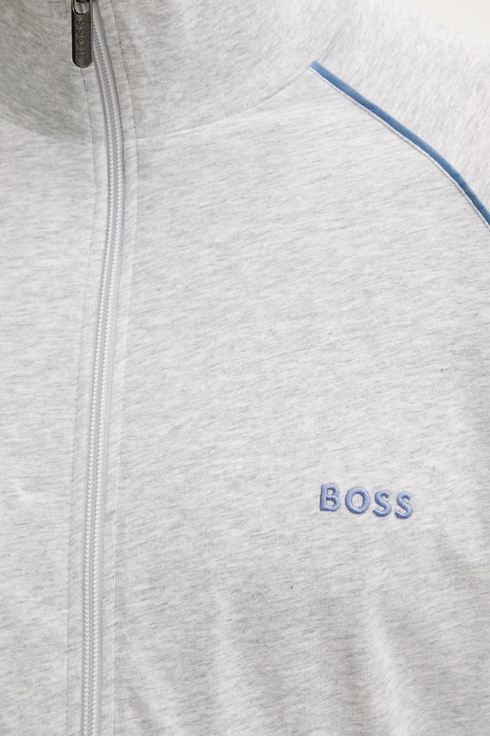 BOSS rozepínací mikina pánská bavlněná s elastanem Mix&Match Jacket Z 50515307 šedá