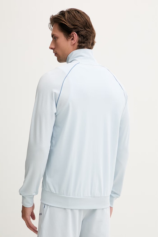 Oblečení BOSS rozepínací mikina pánská bavlněná s elastanem Mix&Match Jacket Z 50515307 modrá