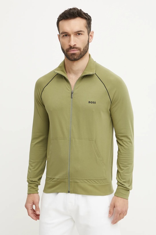 BOSS bluză lounge Mix&Match Jacket Z verde 50515307