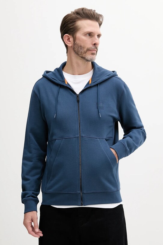 Памучен суичър BOSS Orange памук тъмносин 50508578