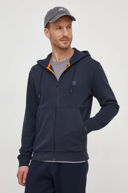 BOSS Orange bluza bawełniana bawełna granatowy 50508578