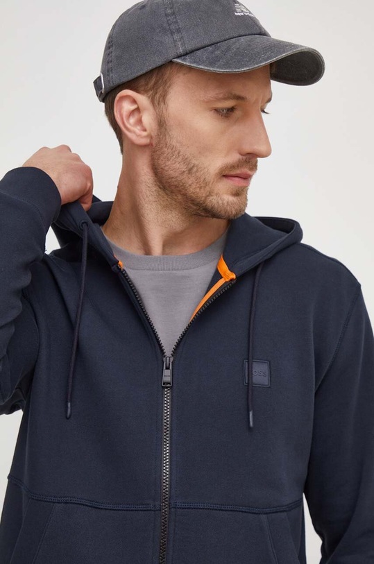 BOSS Orange bluza bawełniana granatowy 50508578