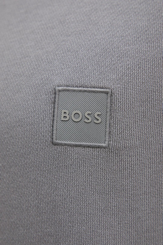 Βαμβακερή μπλούζα BOSS Orange 50509314 γκρί