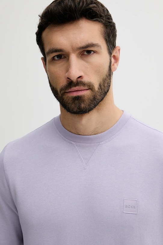 Oblečení Bavlněná mikina BOSS Orange 50509323 fialová