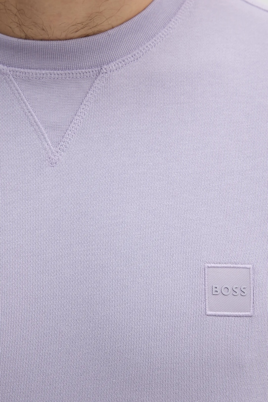 Bavlněná mikina BOSS Orange fialová 50509323