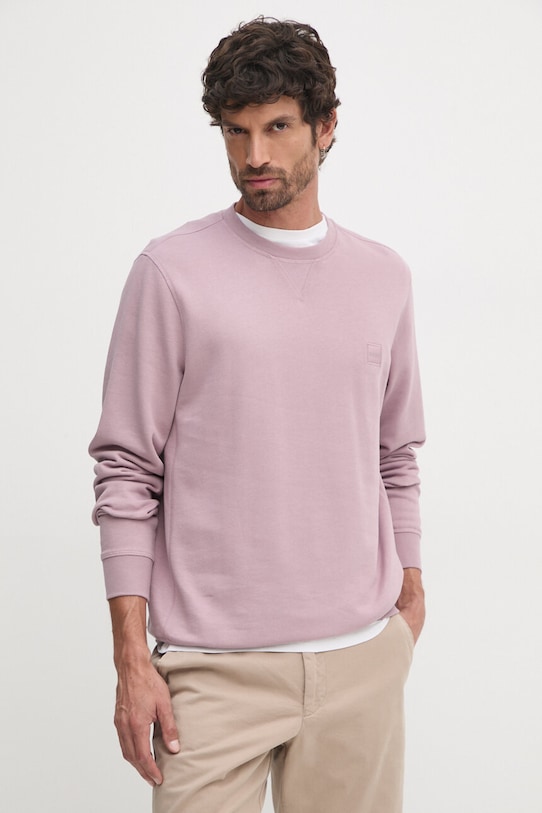 BOSS Orange hanorac de bumbac violet 50509323