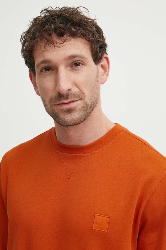 BOSS Orange hanorac de bumbac Westart portocaliu 50509323