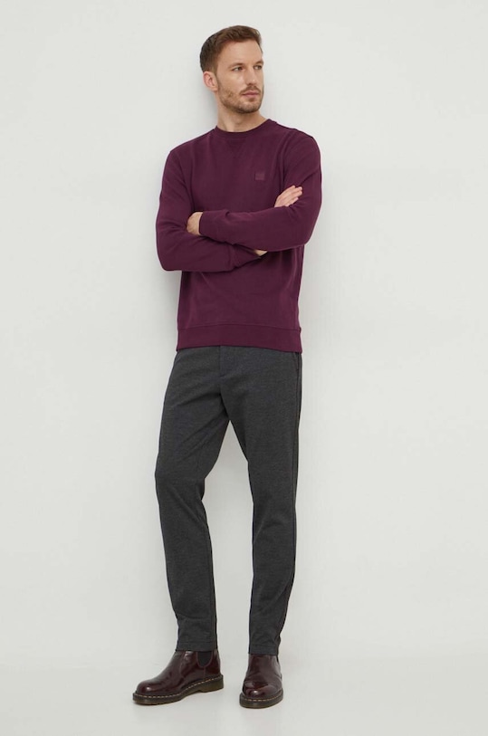 Bavlněná mikina Boss Orange 50509323 fialová AA00