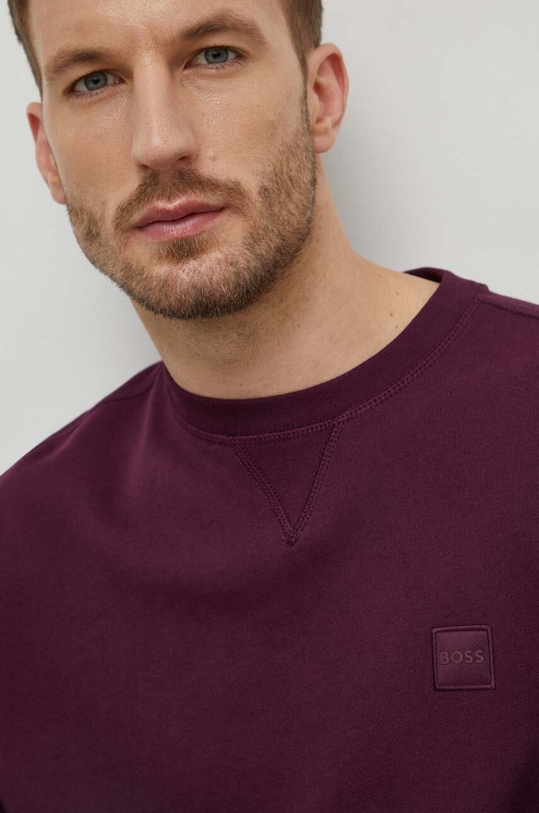 Bavlněná mikina Boss Orange fialová 50509323