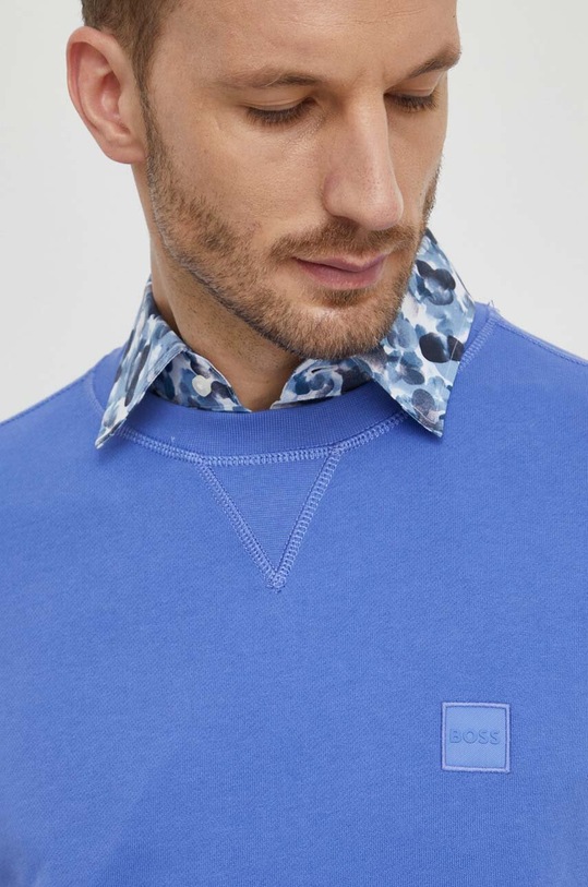 BOSS Orange bluza bawełniana fioletowy 50509323