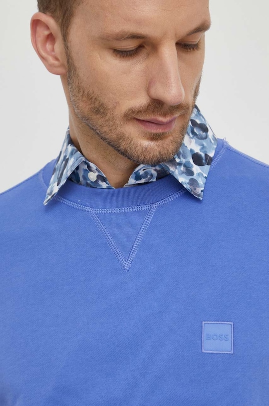 BOSS Orange bluza bawełniana fioletowy 50509323