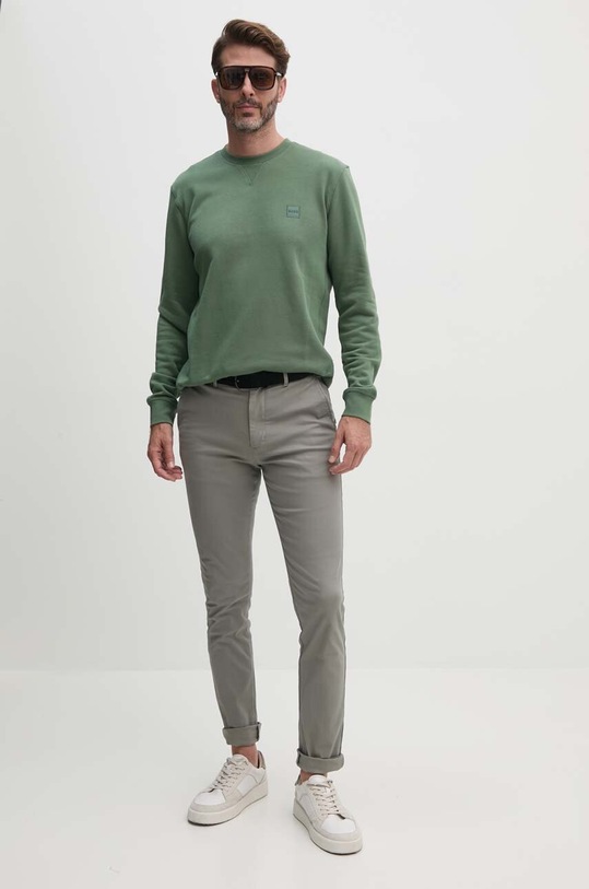 BOSS Orange bluza bawełniana Westart 50509323 zielony AA00